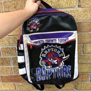 Vintage 1994 Toronto Raptors Leather Bag NBA Backpack